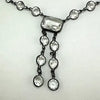 Art Deco Sterling Silver Paste Riviere Necklace