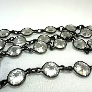 Art Deco Sterling Silver Paste Riviere Necklace