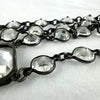 Art Deco Sterling Silver Paste Riviere Necklace