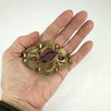 Art Nouveau Amethyst Glass Brooch