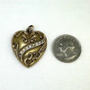 Art Nouveau Gold Filled Repousse Heart Shaped Locket