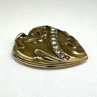 Art Nouveau Gold Filled Repousse Heart Shaped Locket