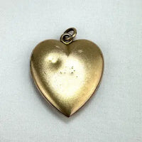 Art Nouveau Gold Filled Repousse Heart Shaped Locket