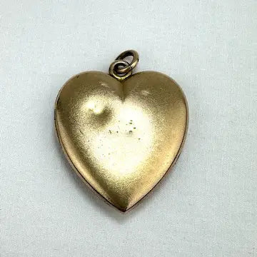 Art Nouveau Gold Filled Repousse Heart Shaped Locket