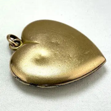 Art Nouveau Gold Filled Repousse Heart Shaped Locket