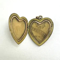 Art Nouveau Gold Filled Repousse Heart Shaped Locket