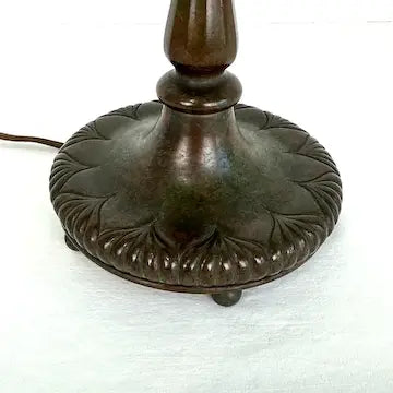 Art Nouveau Tiffany Pulled Feather  Lamp As Found