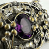 Arts and Crafts Amethyst Glass Brooch