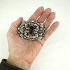 Arts and Crafts Amethyst Glass Brooch