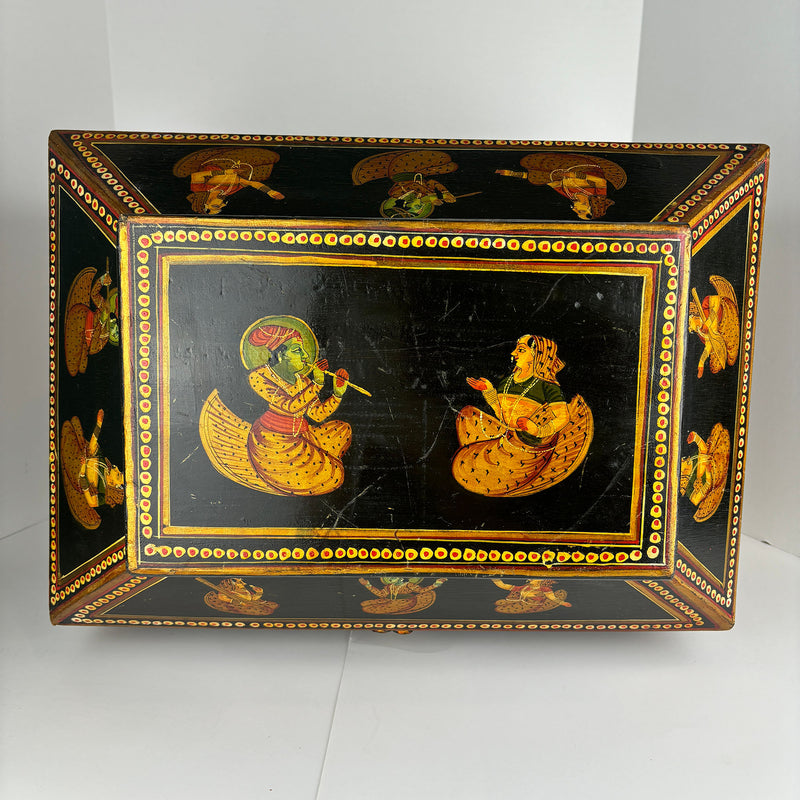 Vintage Indian MughalHand Painted Box