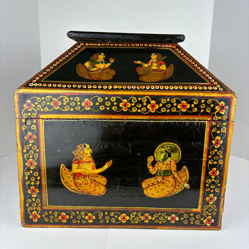 Vintage Indian MughalHand Painted Box