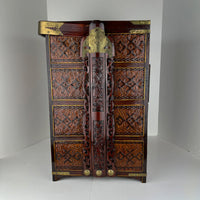 Antique Chinese Rattan Wedding Gift Box