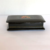 Russian Hand Painted Black Lacquer Box