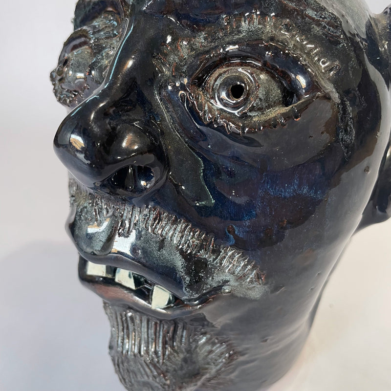 Folk art face jug by Bobby Ferguson