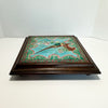 Antique French Longwy Enamel Tile Pheasant Trivet