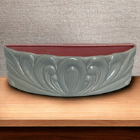 Mid century Redwing Pottery Planters in Gray and Pink