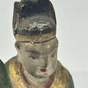 Chinese Antique Deity Wood Figurine