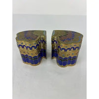 Vintage Chinese Cloisonne Four Piece Butterfly Trinket Box