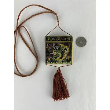 Vintage Chinese Hanging Cloisonne Opium Box