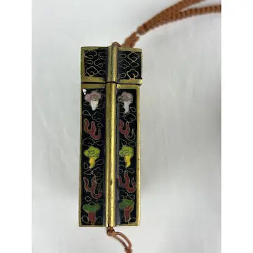 Vintage Chinese Hanging Cloisonne Opium Box