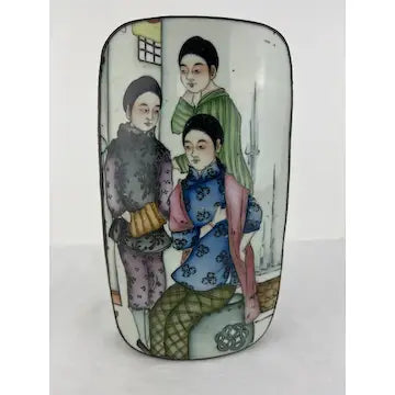 Chinese porcelain Shard Silver Toned Box