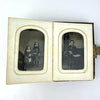 Civil War Era Photo Album Full of Tintypes and CDVs - 1 Photo of Tom Thumb and 1 Civil War Soldier