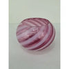 Cranberry Opalescent Reverse Swirl Art Glass Bowl