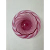 Cranberry Opalescent Reverse Swirl Art Glass Bowl