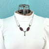 Czech Amethyst Glass Swag Necklace