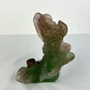 Daum France Pate De Verre Snail and Leaf Candlestick