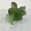 Daum France Pate De Verre Snail and Leaf Candlestick