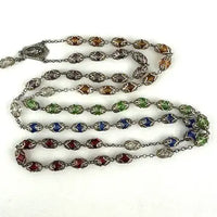 Diroma Multicolor Sterling Silver Rosary