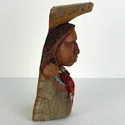 Doug Hicks Wood Carving of Native American Chief