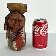 Doug Hicks Wood Carving of Native American Chief