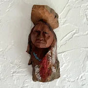 Doug Hicks Wood Carving of Native American Chief