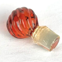 Early 20th Century Baccarat Amberina Rose Tiente Miniature Perfume Bottle