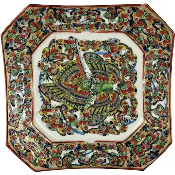 Early 20th Century Chinese 1000 Butterflies Square Plate