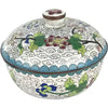 Early 20th Century Chinese White Cloisonne Lidded Bwol