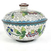 Early 20th Century Chinese White Cloisonne Lidded Bwol