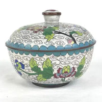 Early 20th Century Chinese White Cloisonne Lidded Bwol