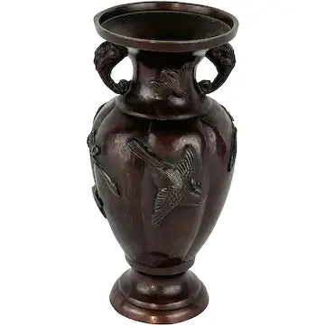 Early 20th Century Japanese Bronze Urn with Elephant Handles