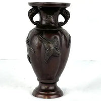 Early 20th Century Japanese Bronze Urn with Elephant Handles