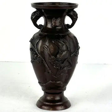 Early 20th Century Japanese Bronze Urn with Elephant Handles