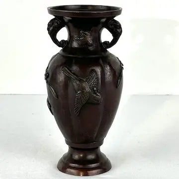 Early 20th Century Japanese Bronze Urn with Elephant Handles