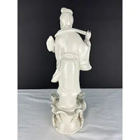 Early 20th c Blanc de Chine Porcelain pair of Deities