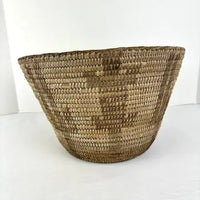 Early 20th c Papago Seed Basket With Cactus and Gila Monsters AS IS