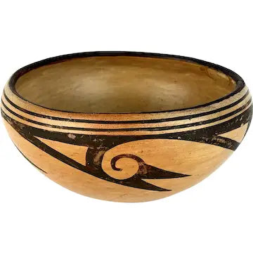 Early 20th century Hopi Polychrome Pottery Bowl