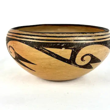 Early 20th century Hopi Polychrome Pottery Bowl