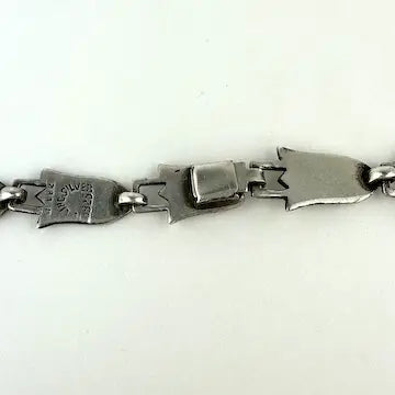 Early Mexican Silver Modernist Necklace