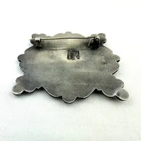 Early Mexican Silver Siesta in the Sun Brooch